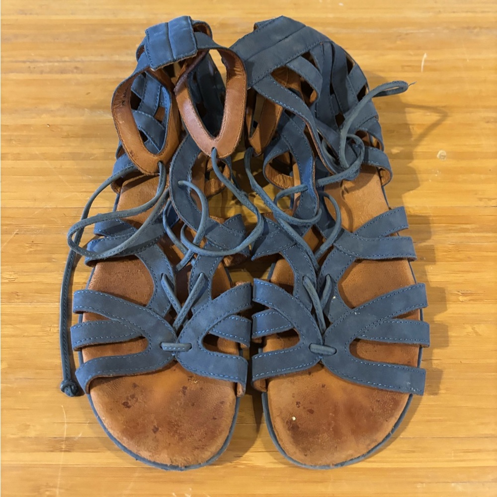 Gentle Souls Blue Strappy Sandals
